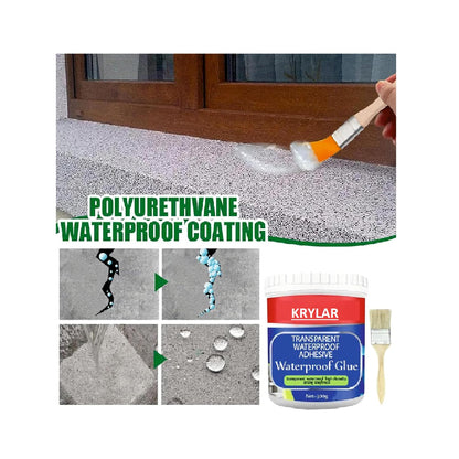 Transparent Waterproof Glue with brush - Flat 50% off